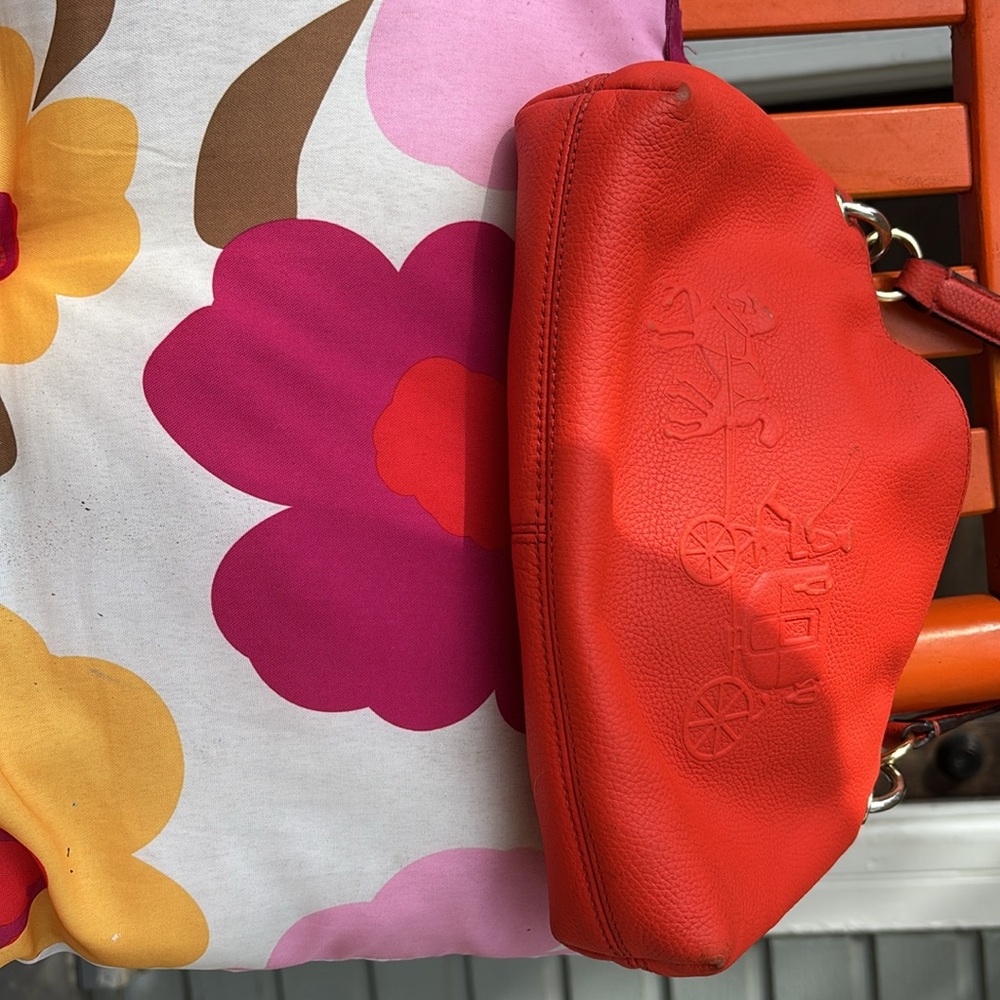 Vintage Coach Coral Leather Charlie Crossbody Bag - Picture 6 of 7